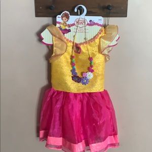 Disney Juniors’s Fancy Nancy Dress w/Necklace
